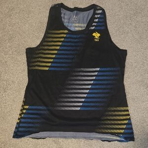 RAD Black and Blue Striped Tank Top